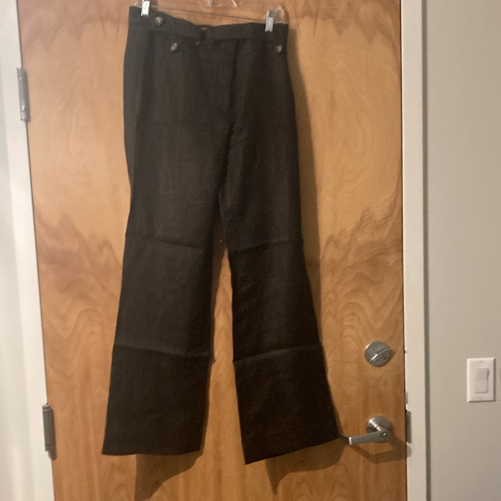 Dark Brown Linen blend Pants